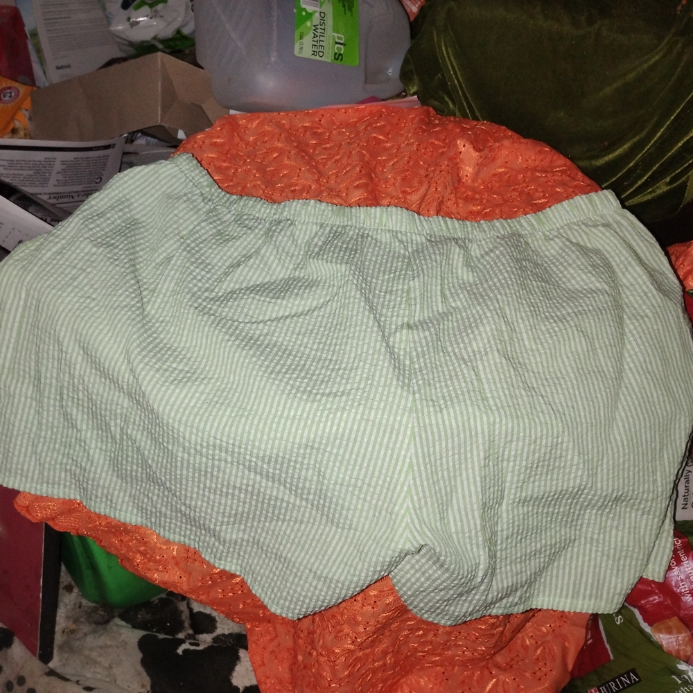Free! Gift with purchase.  Green High Waist Bubble Shorts